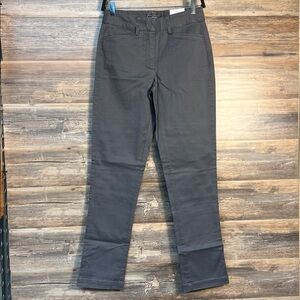 Lands End Women's Fit 2 Straight Chino Gray NWT